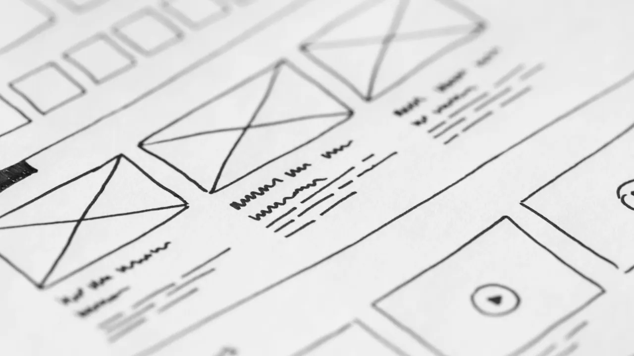A web designer at their workspace