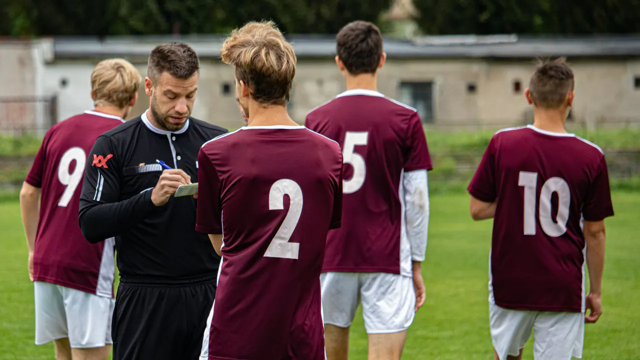 A team in printed uniforms